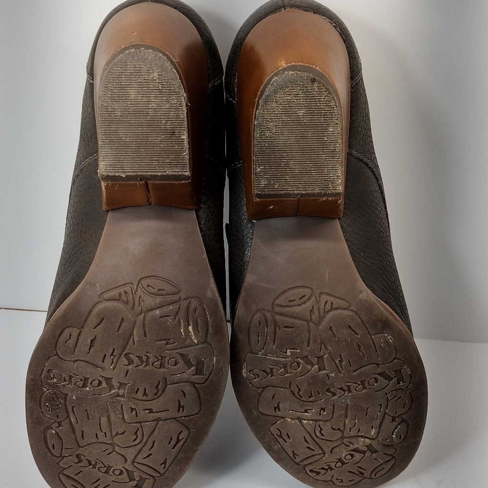 Korks by Kork Ease Grey Little Leather Monk Strap Booties l size 8 M - Picture 13 of 14